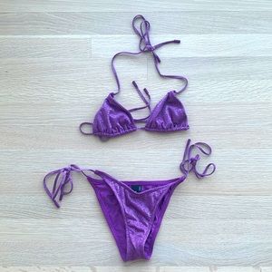 Triangl purple glitter bikini